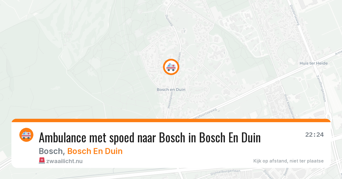 Ambulance met spoed naar Bosch in Bosch En Duin — 22 jan 2026