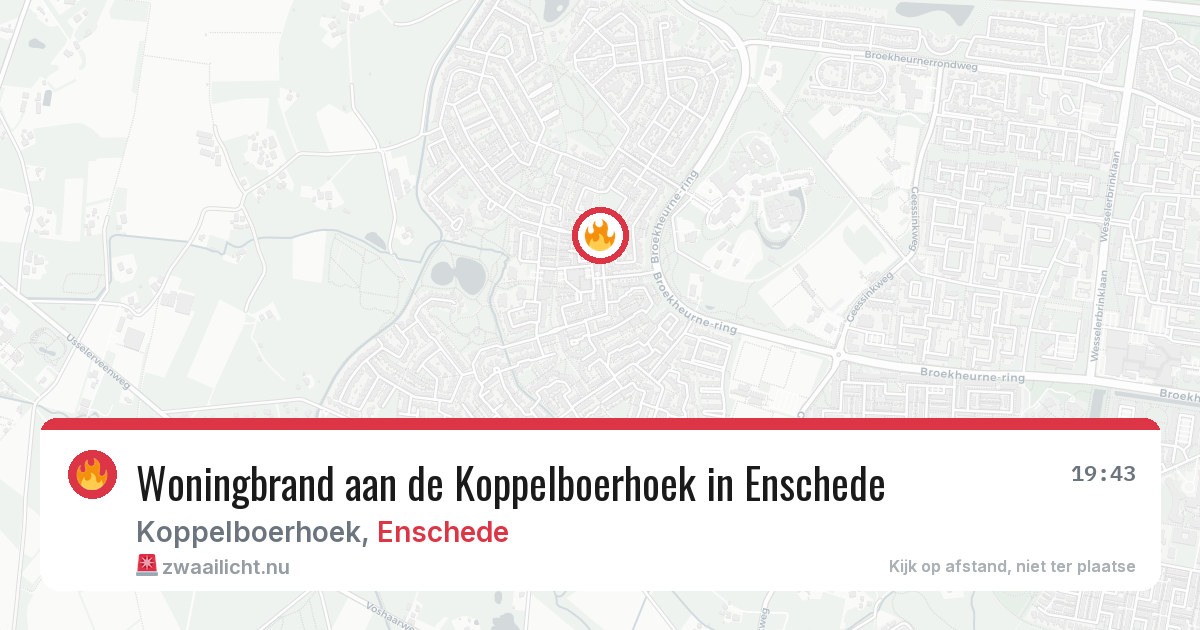 Woningbrand aan de Koppelboerhoek in Enschede — 27 mrt 2026