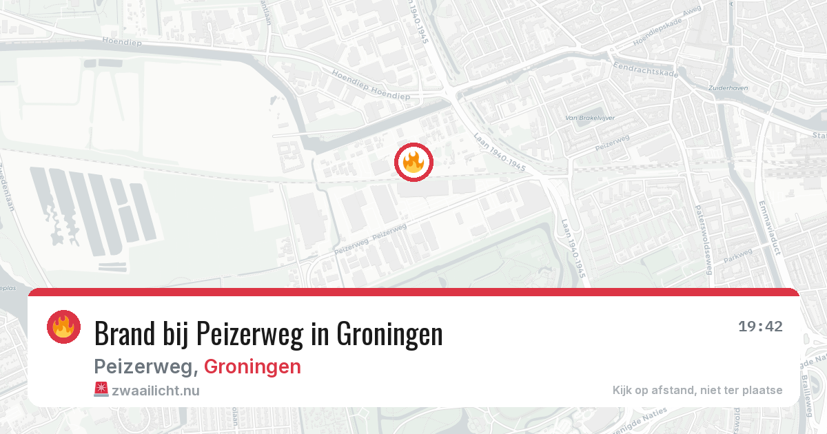 Brand bij Peizerweg in Groningen — 23 mei 2026