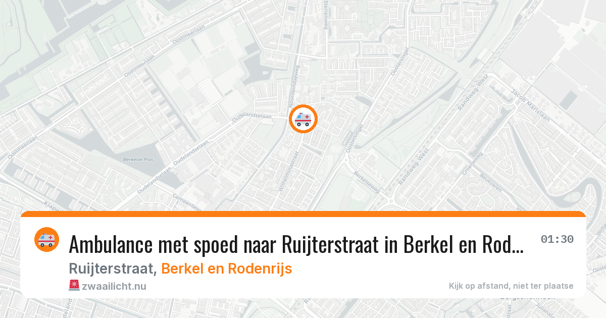 Ambulance met spoed naar Ruijterstraat in Berkel en Rodenrijs — 31 mrt 2026