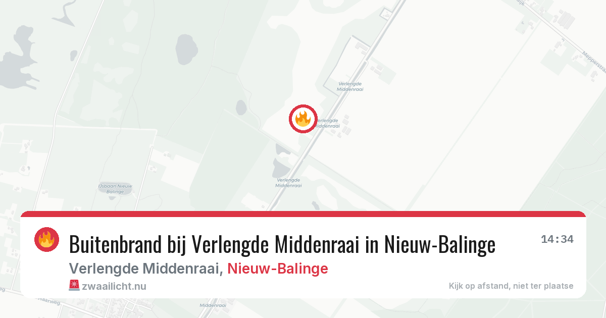 Buitenbrand bij Verlengde Middenraai in Nieuw-Balinge — 22 apr 2026
