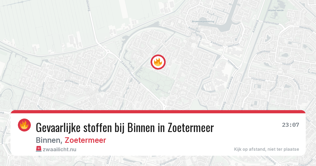 Gevaarlijke stoffen bij Binnen in Zoetermeer — 21 jul 2026
