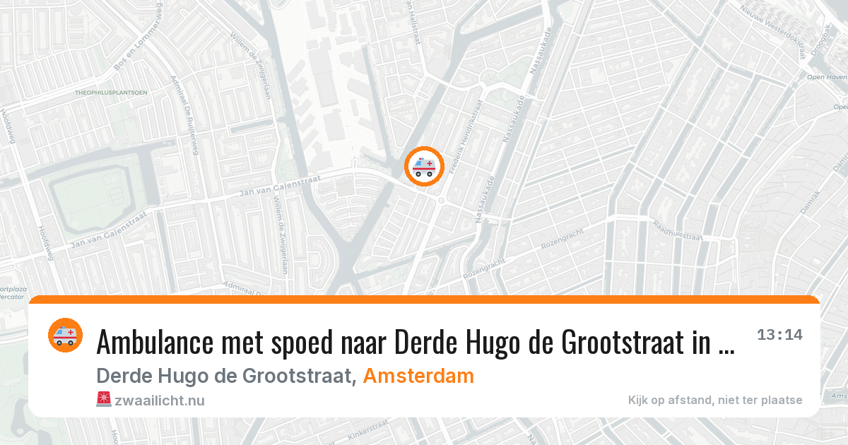 Ambulance met spoed naar Derde Hugo de Grootstraat in Amsterdam — 31 mrt 2026