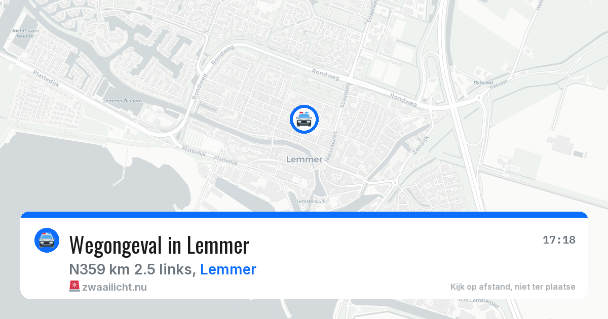 Wegongeval in Lemmer — 12 jul 2026