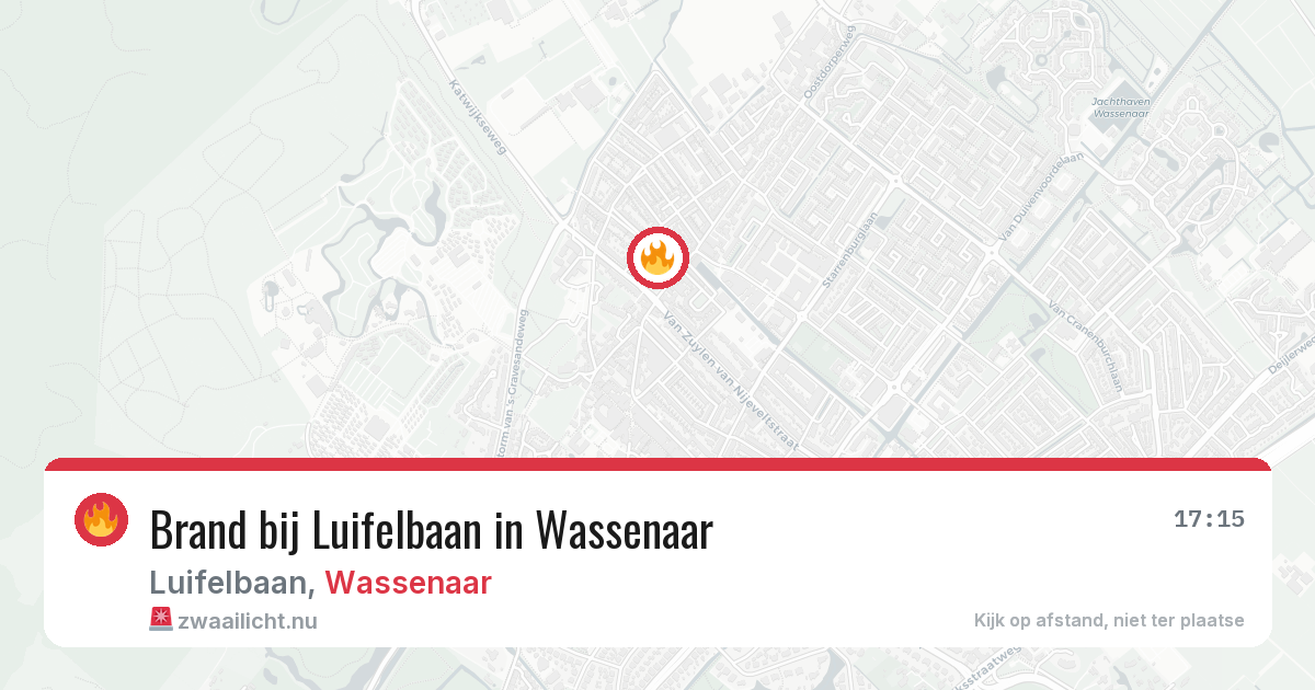 Brand bij Luifelbaan in Wassenaar — 20 jul 2026