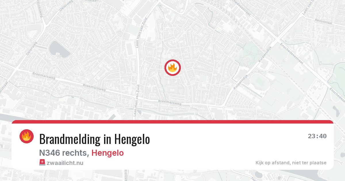 Brandmelding in Hengelo — 10 apr 2026