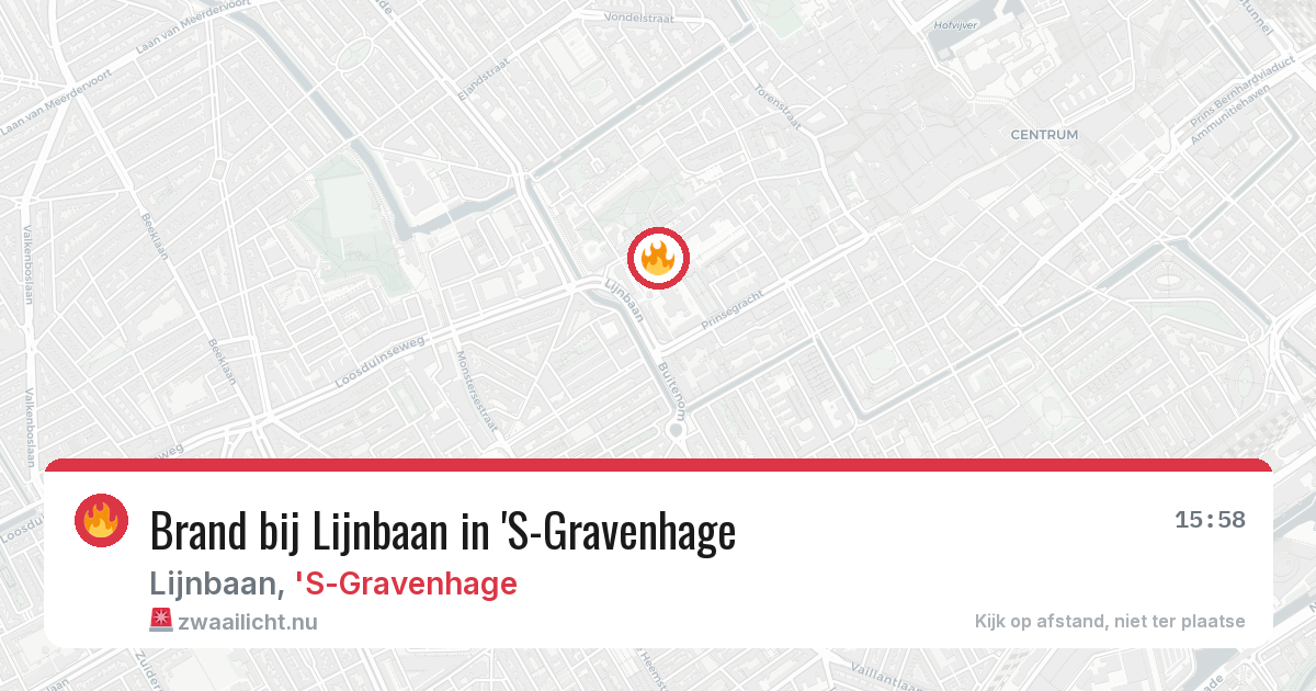 Brand bij Lijnbaan in 'S-Gravenhage — 24 jul 2026