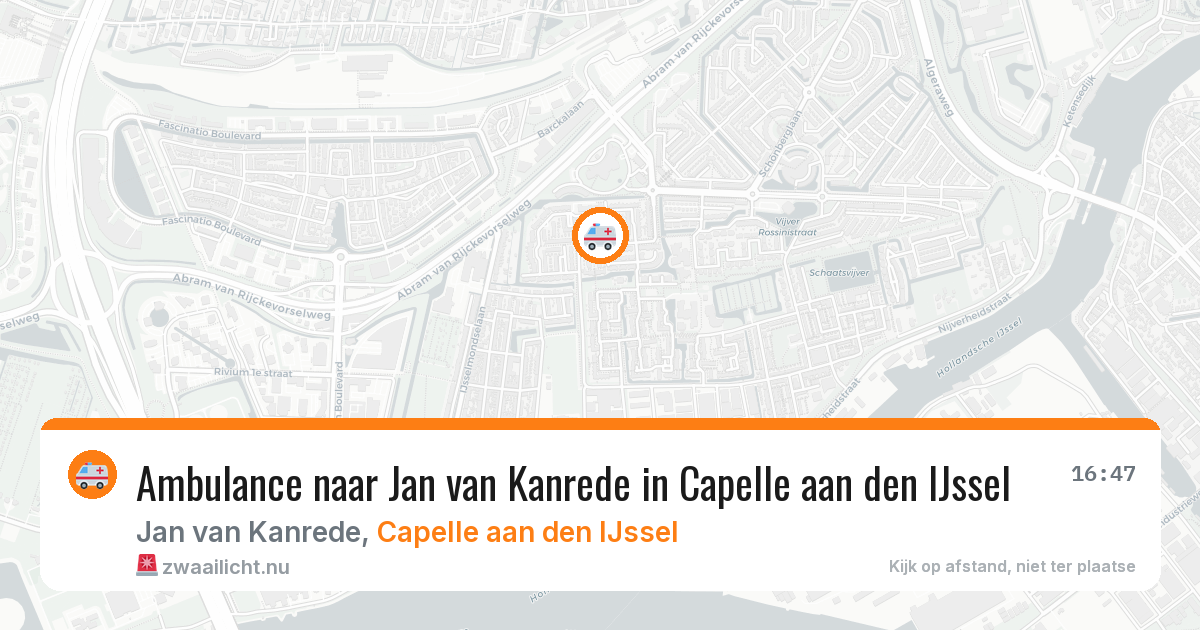 Ambulance naar Jan van Kanrede in Capelle aan den IJssel — 10 jul 2026