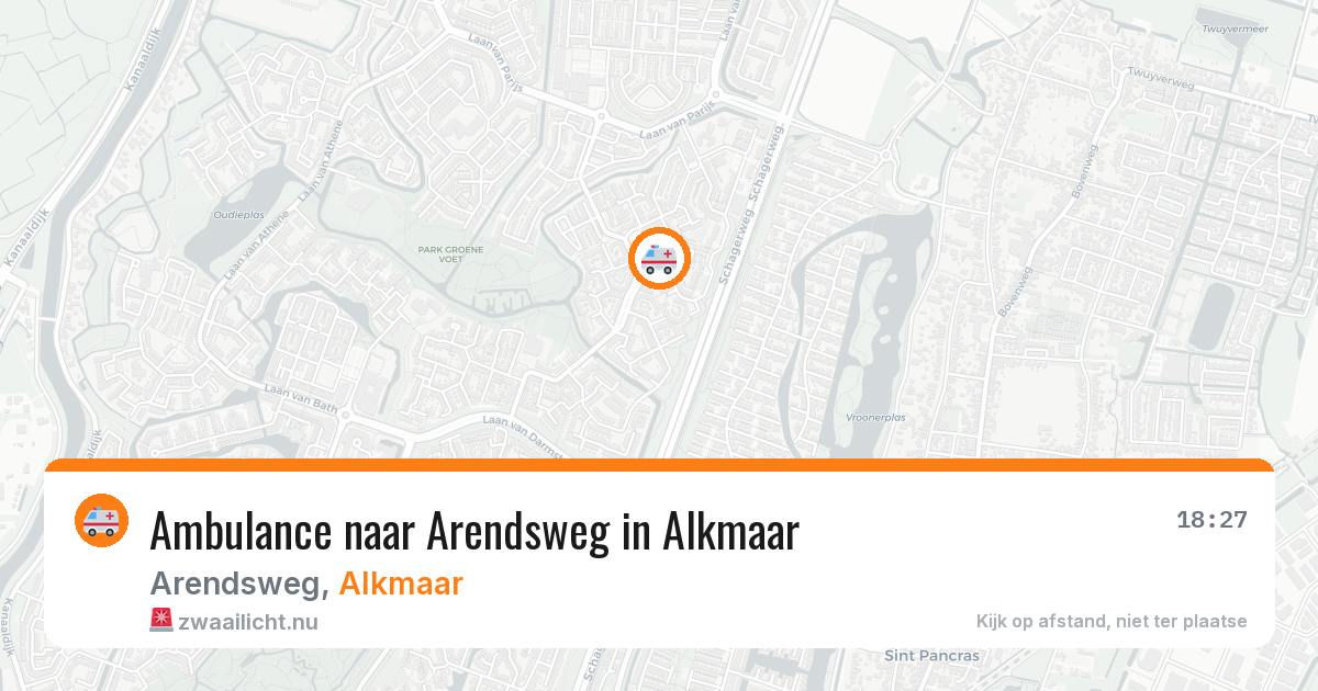 Ambulance naar Arendsweg in Alkmaar — 25 mei 2026