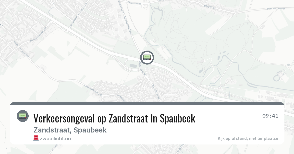 Verkeersongeval op Zandstraat in Spaubeek — 1 jul 2026