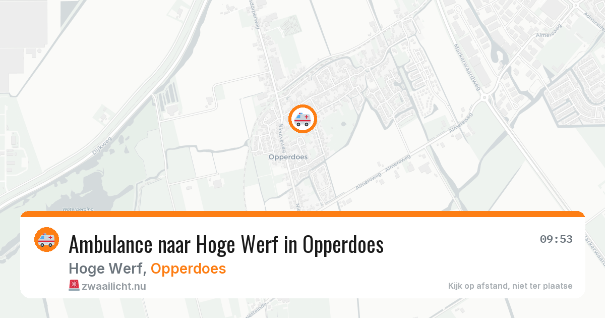 Ambulance naar Hoge Werf in Opperdoes — 1 jun 2026