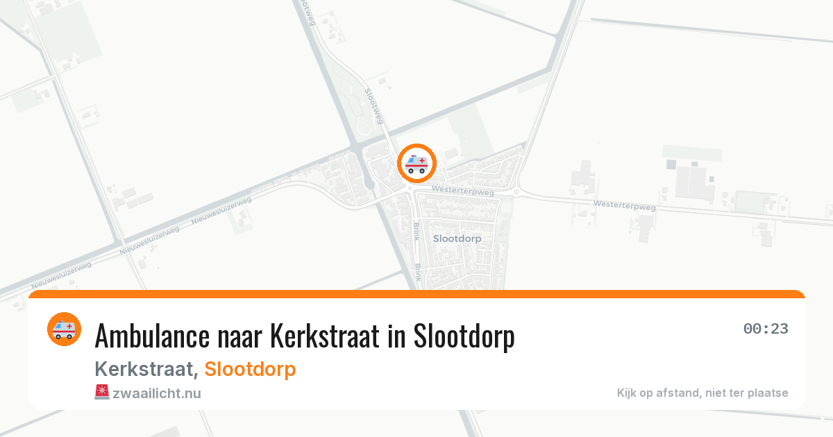 Ambulance naar Kerkstraat in Slootdorp — 25 mei 2026