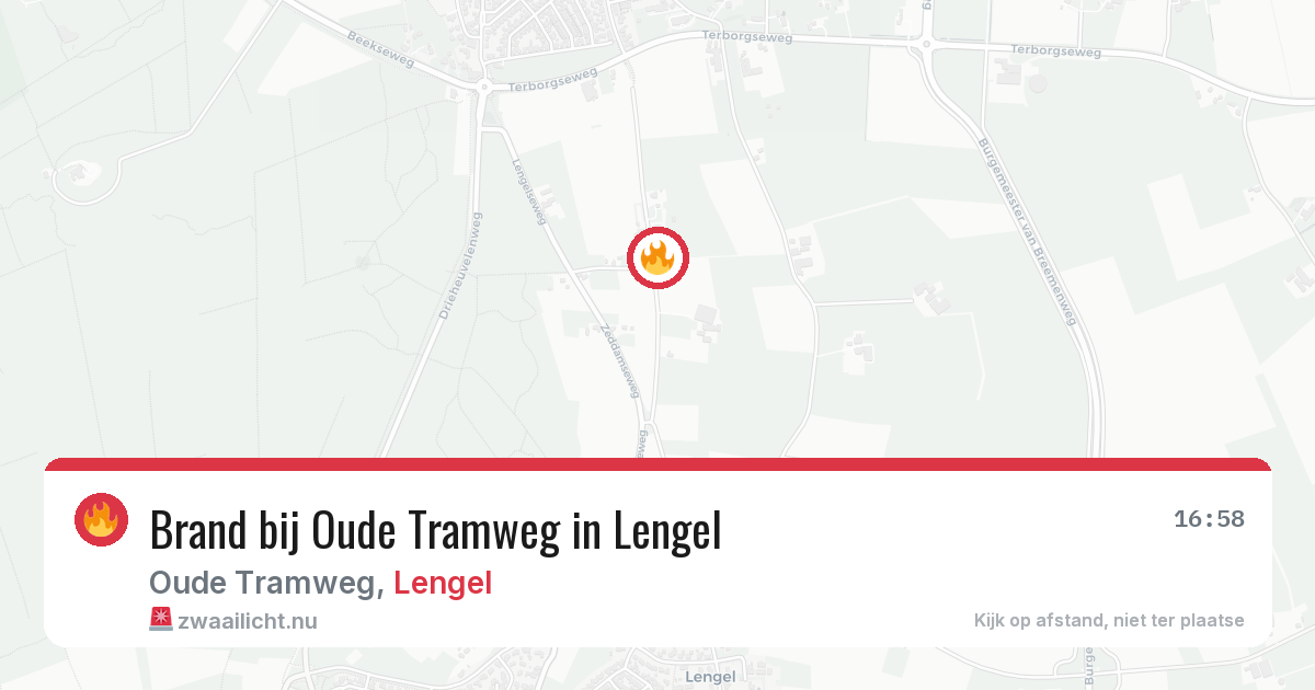 Brand bij Oude Tramweg in Lengel — 1 apr 2026