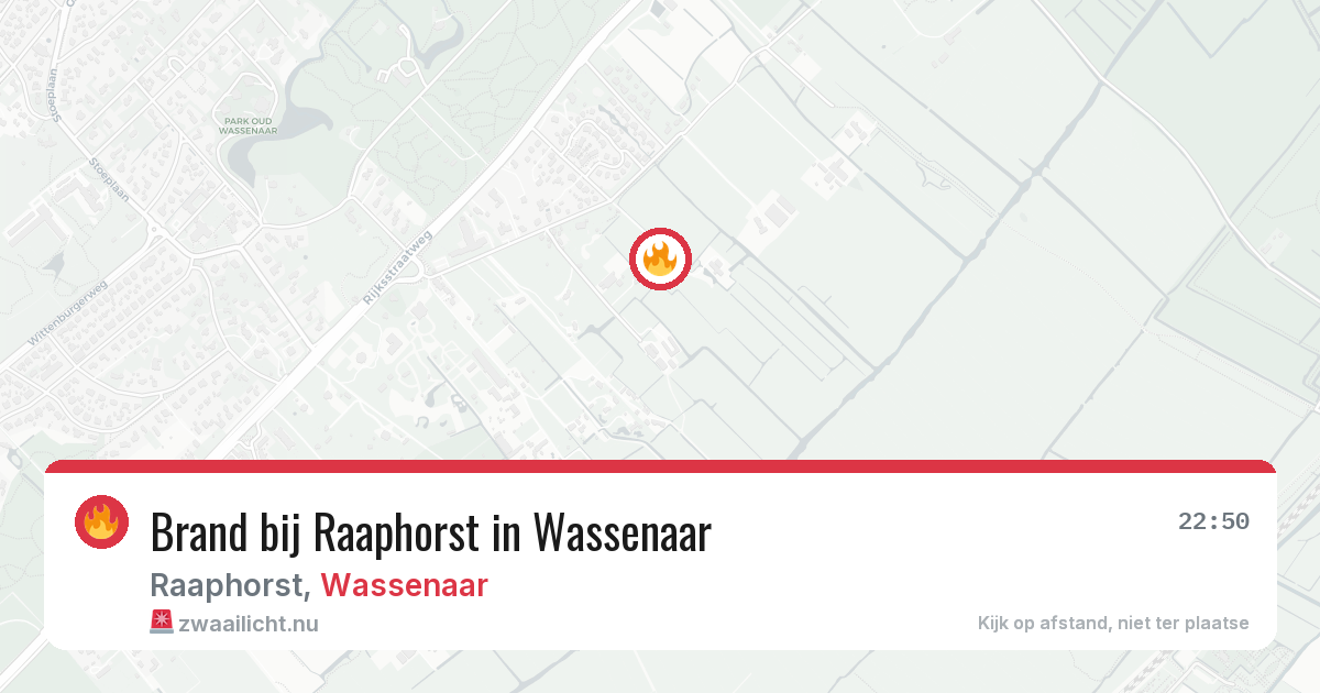 Brand bij Raaphorst in Wassenaar — 15 jul 2026