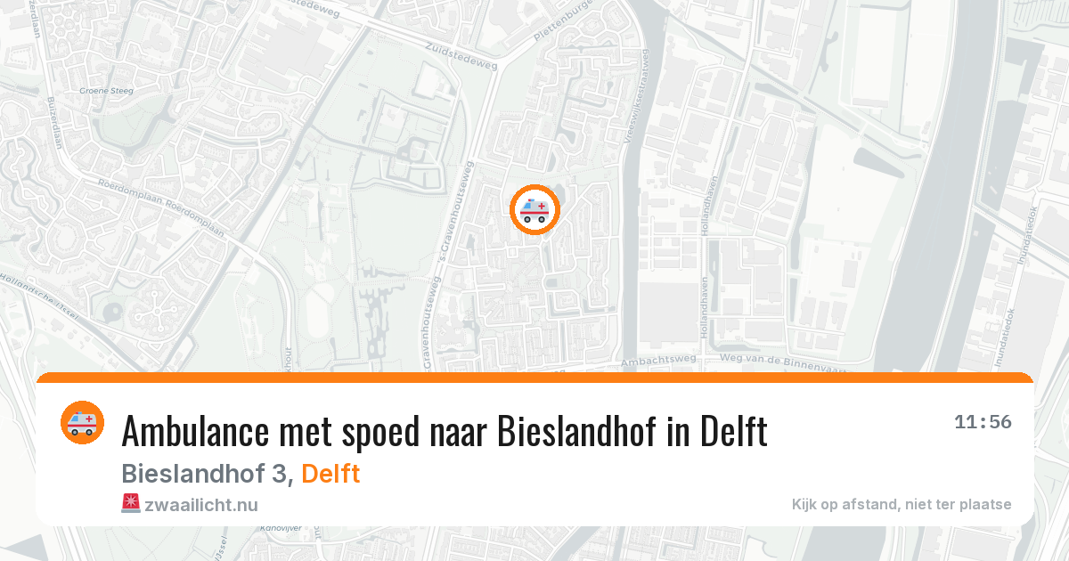 Ambulance met spoed naar Bieslandhof in Delft — 21 jan 2026