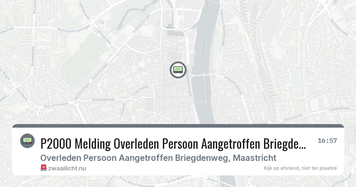 P2000 Melding Overleden Persoon Aangetroffen Briegdenweg, Maastricht — 21 mei 2026