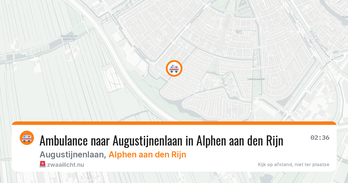 Ambulance naar Augustijnenlaan in Alphen aan den Rijn — 18 jul 2026