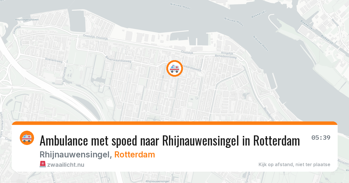 Ambulance met spoed naar Rhijnauwensingel in Rotterdam — 24 jul 2026