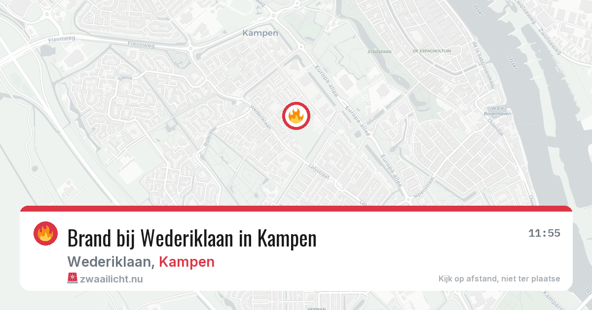 Brand bij Wederiklaan in Kampen — 19 mei 2026