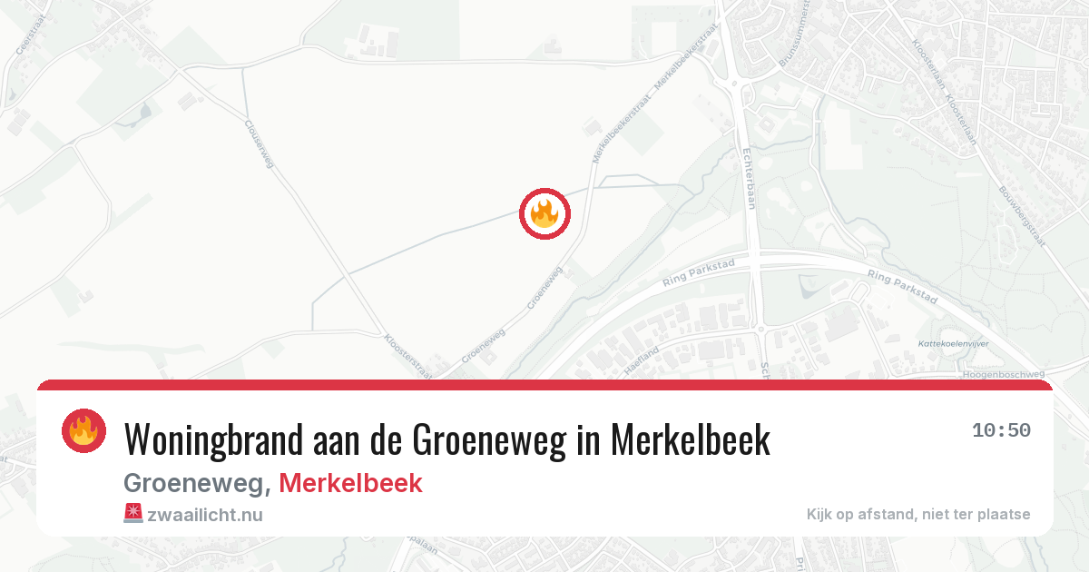 Woningbrand aan de Groeneweg in Merkelbeek — 5 mei 2026