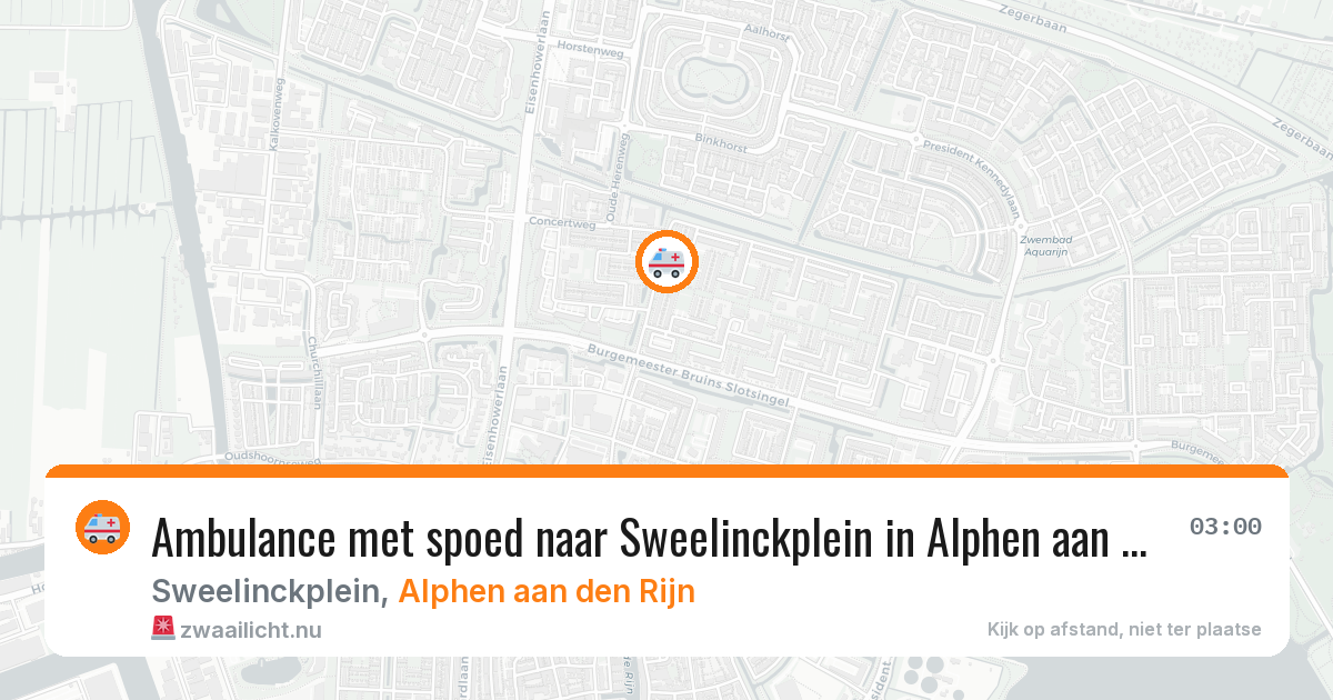 Ambulance met spoed naar Sweelinckplein in Alphen aan den Rijn — 12 jul 2026