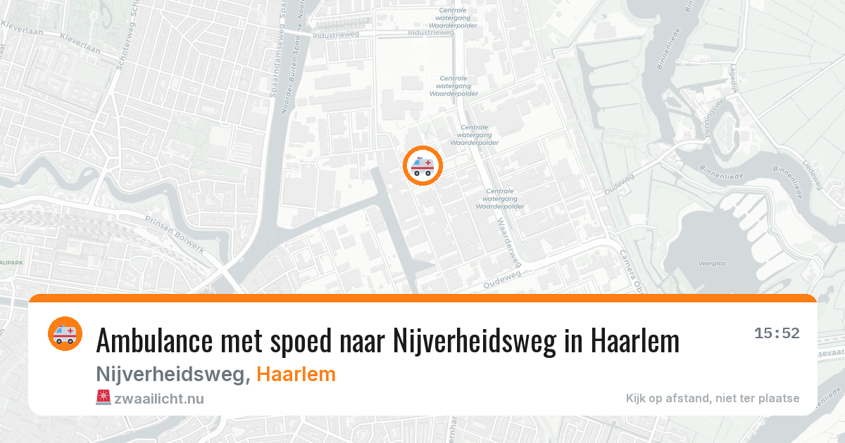 Ambulance met spoed naar Nijverheidsweg in Haarlem — 14 jul 2026