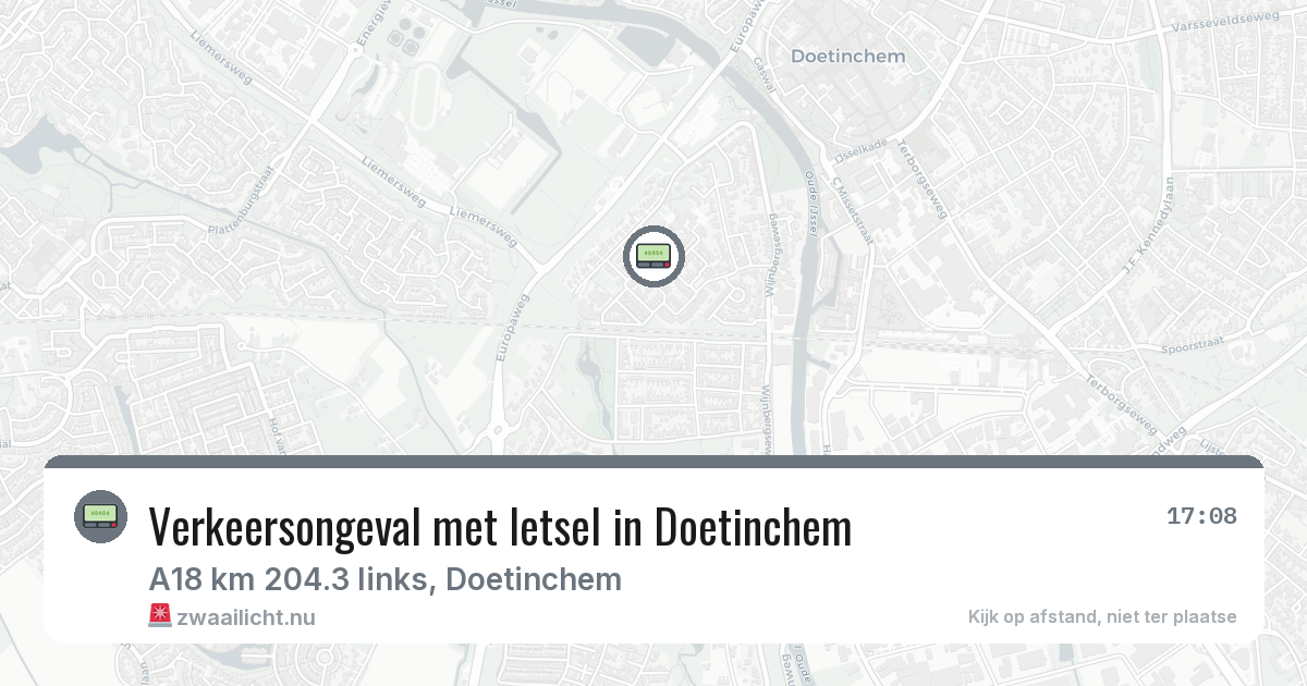 Verkeersongeval met letsel in Doetinchem — 20 mrt 2026