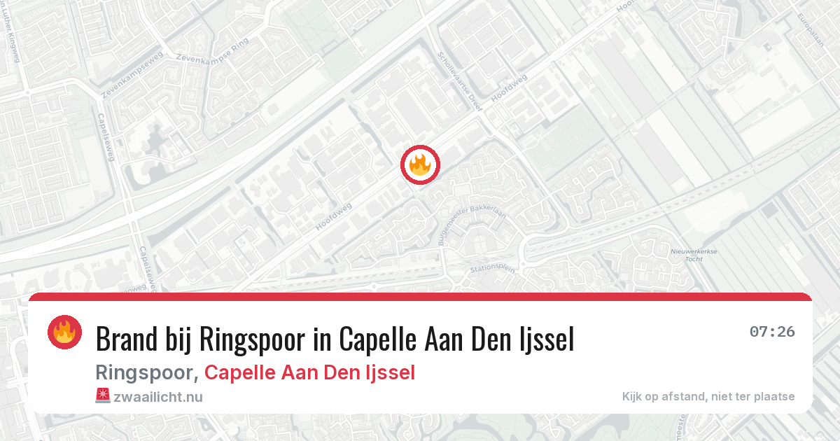 Brand bij Ringspoor in Capelle Aan Den Ijssel — 26 mei 2026