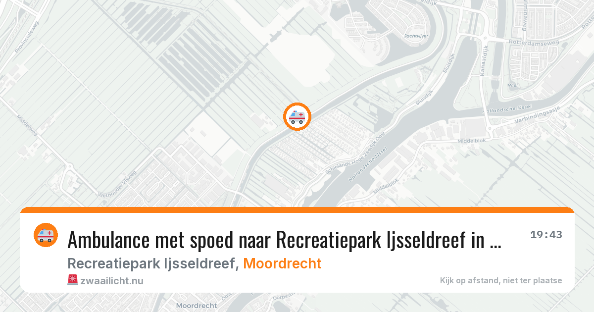 Ambulance met spoed naar Recreatiepark Ijsseldreef in Moordrecht — 24 jul 2026
