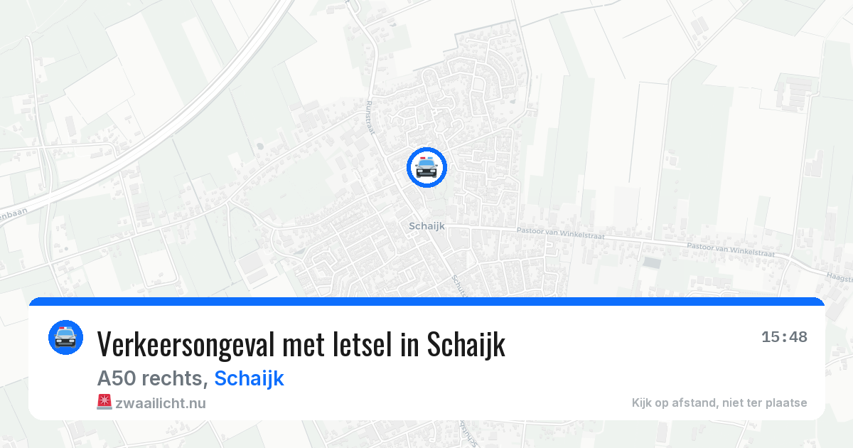 Verkeersongeval met letsel in Schaijk — 16 jul 2026