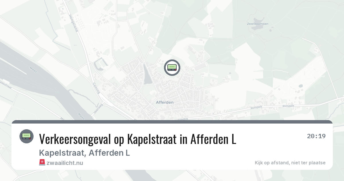 Verkeersongeval op Kapelstraat in Afferden L — 18 jul 2026