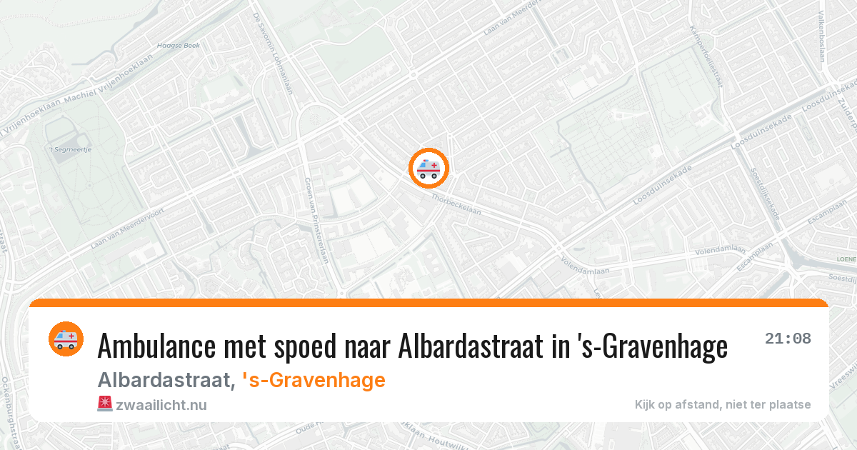 Ambulance met spoed naar Albardastraat in 's-Gravenhage — 14 jul 2026