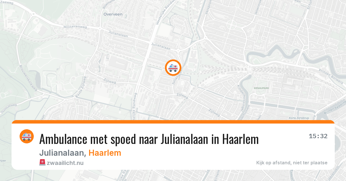 Ambulance met spoed naar Julianalaan in Haarlem — 25 mrt 2026