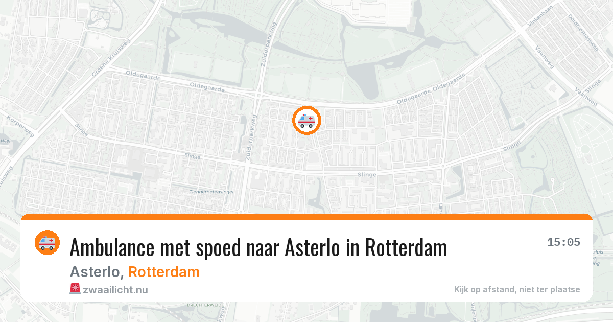 Ambulance met spoed naar Asterlo in Rotterdam — 21 mei 2026