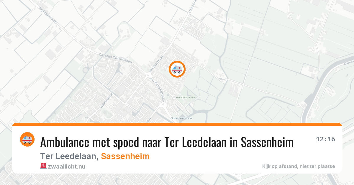 Ambulance met spoed naar Ter Leedelaan in Sassenheim — 8 jul 2026