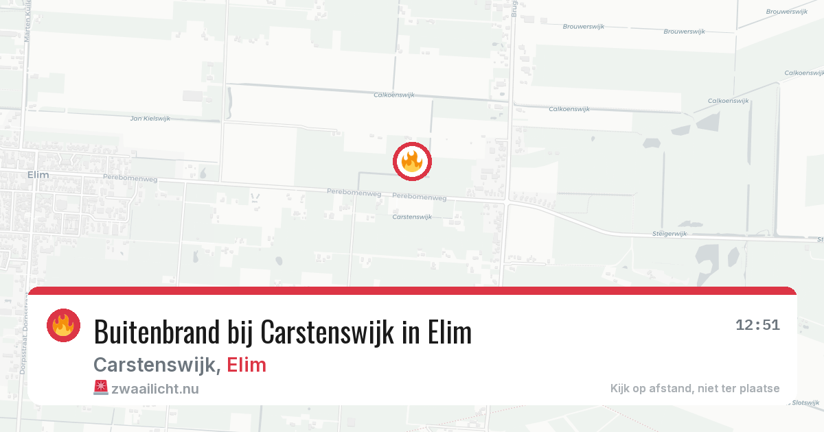 Buitenbrand bij Carstenswijk in Elim — 28 apr 2026