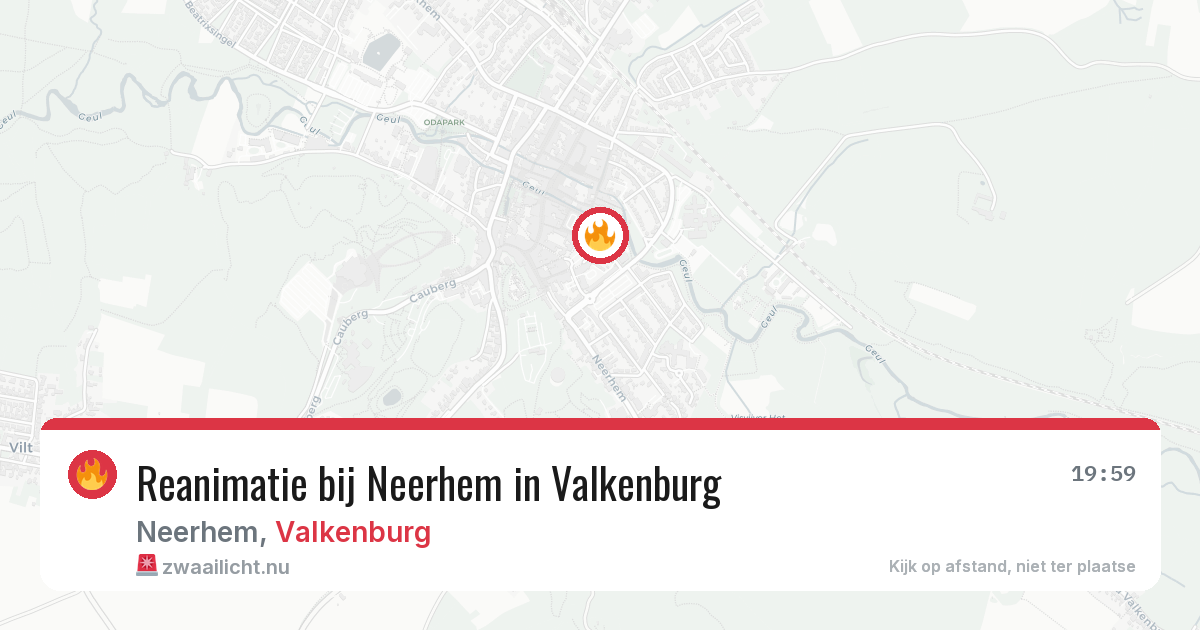 Reanimatie bij Neerhem in Valkenburg — 20 jul 2026