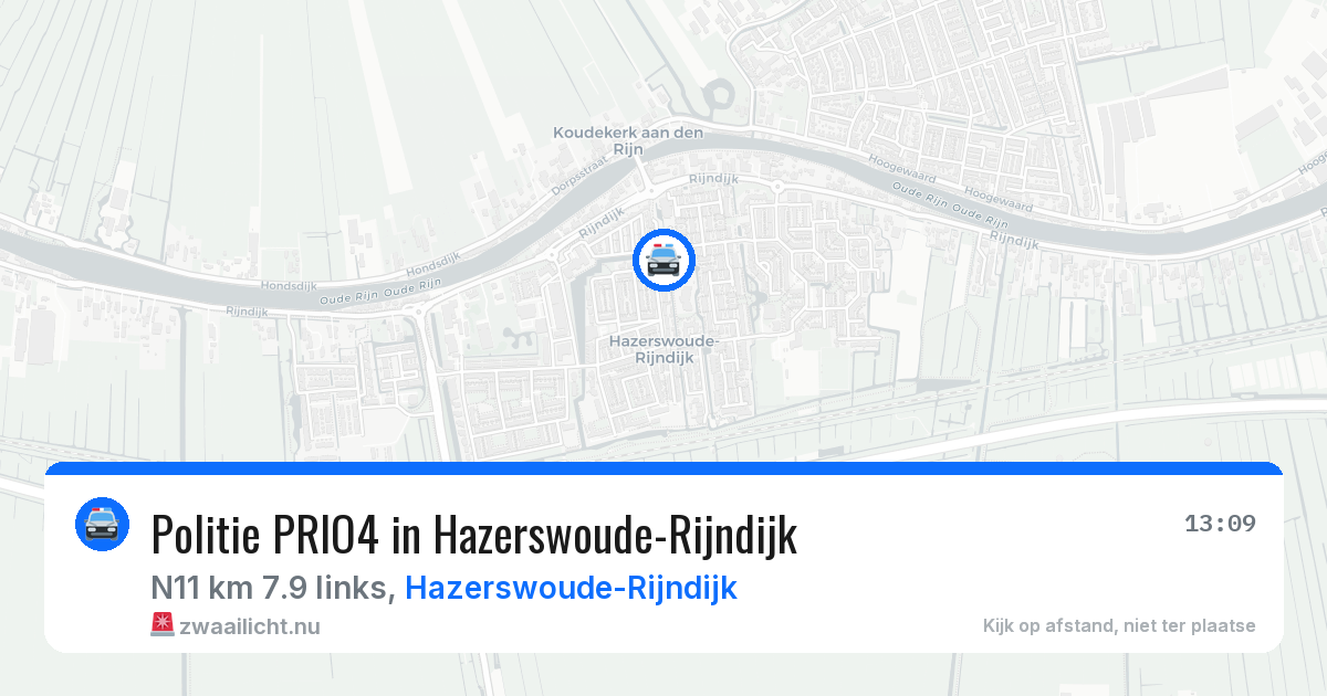 Politie PRIO4 in Hazerswoude-Rijndijk — 11 jul 2026 | 🚨 Zwaailicht.nu
