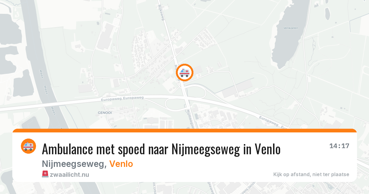 Ambulance met spoed naar Nijmeegseweg in Venlo — 1 jun 2026
