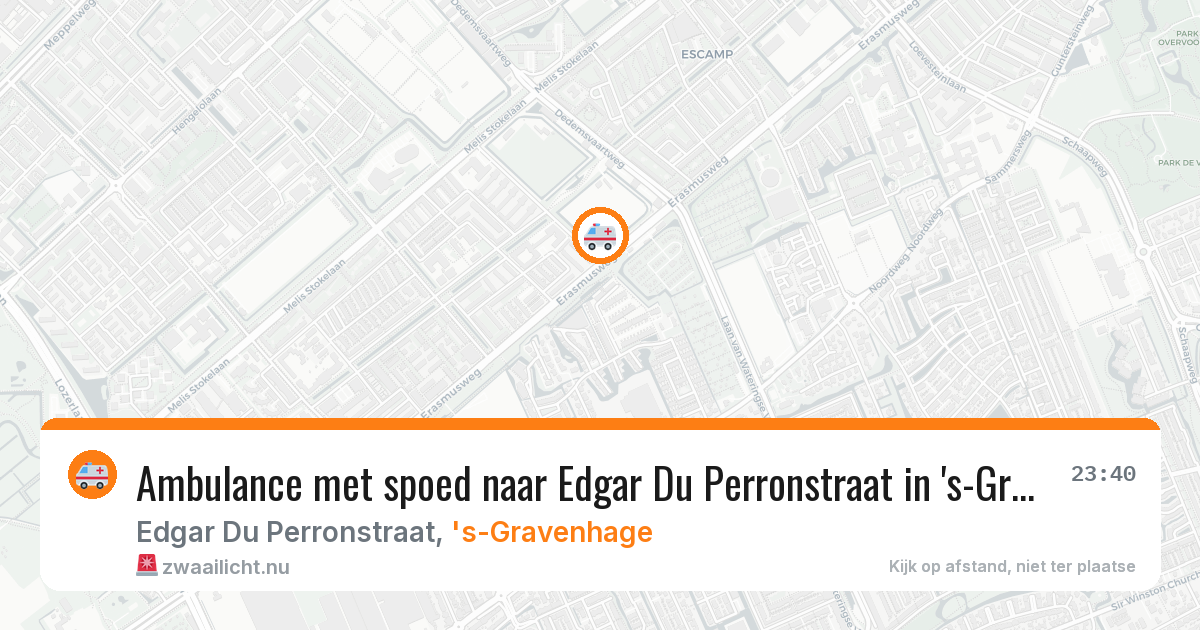 Ambulance met spoed naar Edgar Du Perronstraat in 's-Gravenhage — 19 mrt 2026