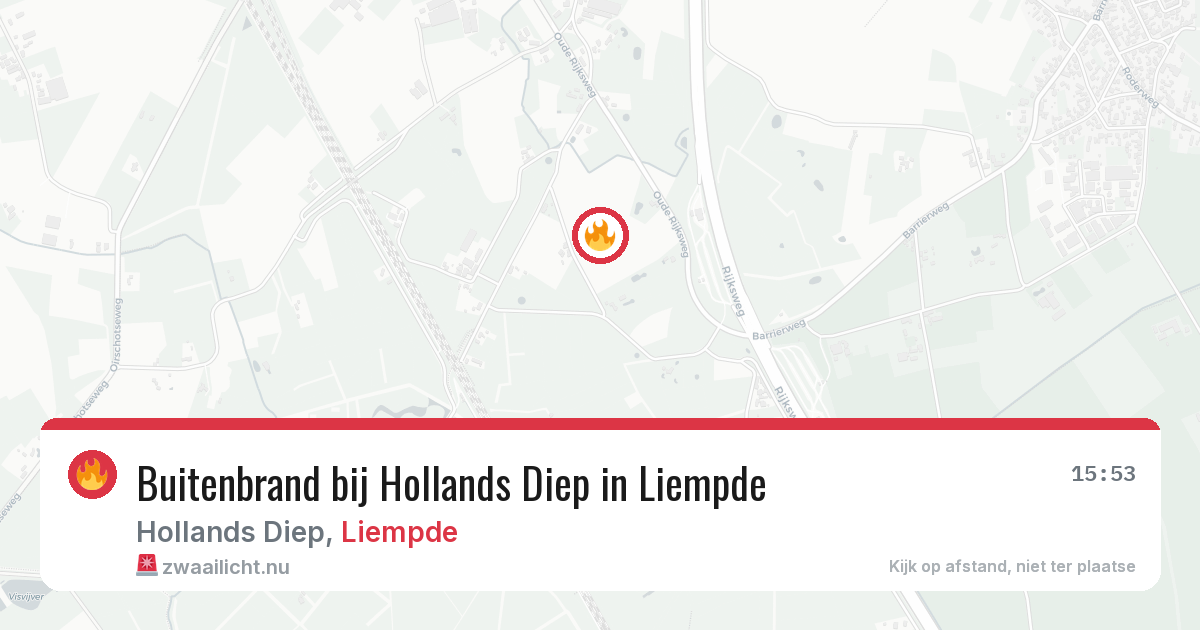 Buitenbrand bij Hollands Diep in Liempde — 17 jul 2026