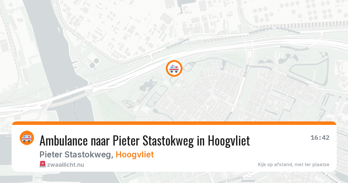 Ambulance naar Pieter Stastokweg in Hoogvliet — 24 mei 2026