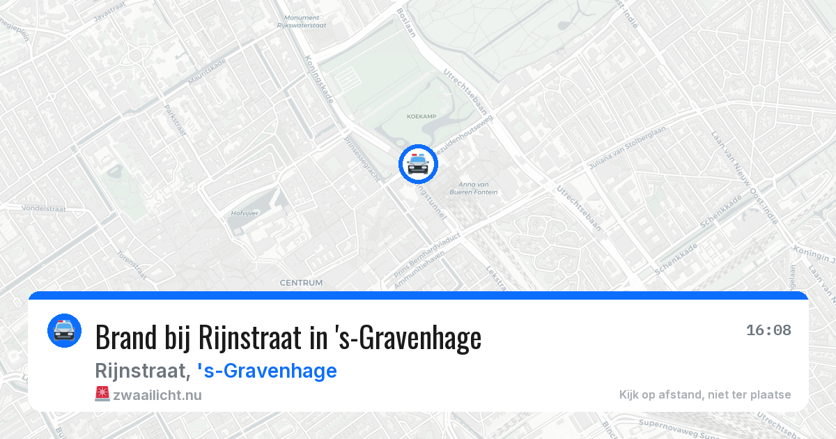 Brand bij Rijnstraat in 's-Gravenhage — 20 mrt 2026