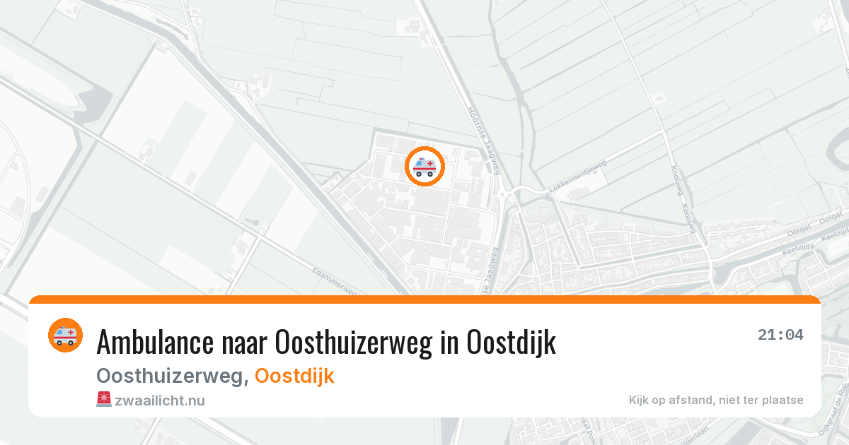 Ambulance naar Oosthuizerweg in Oostdijk — 15 jul 2026