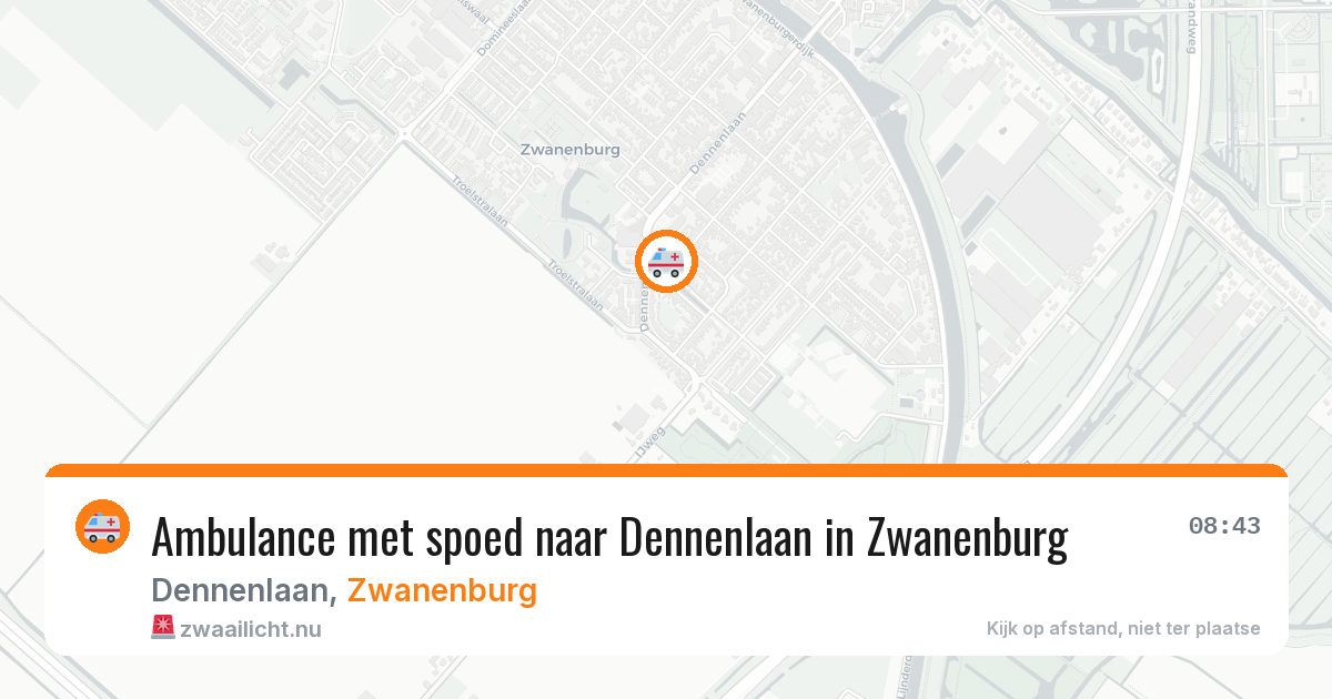 Ambulance met spoed naar Dennenlaan in Zwanenburg — 21 apr 2026