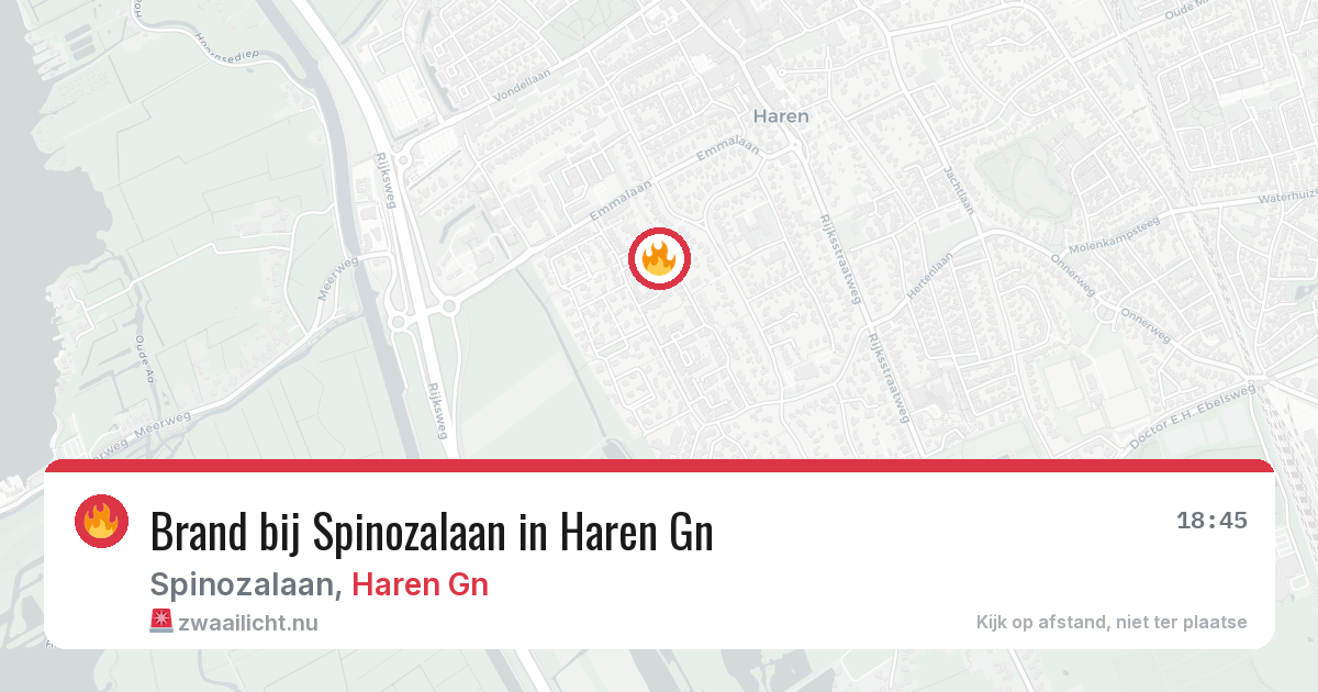 Brand bij Spinozalaan in Haren Gn — 8 jul 2026