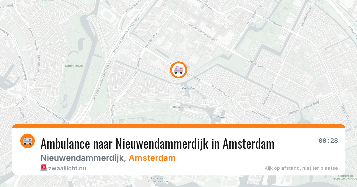 Ambulance naar Nieuwendammerdijk in Amsterdam — 1 apr 2026