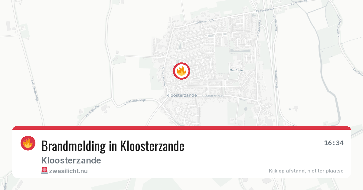 Brandmelding in Kloosterzande — 6 apr 2026