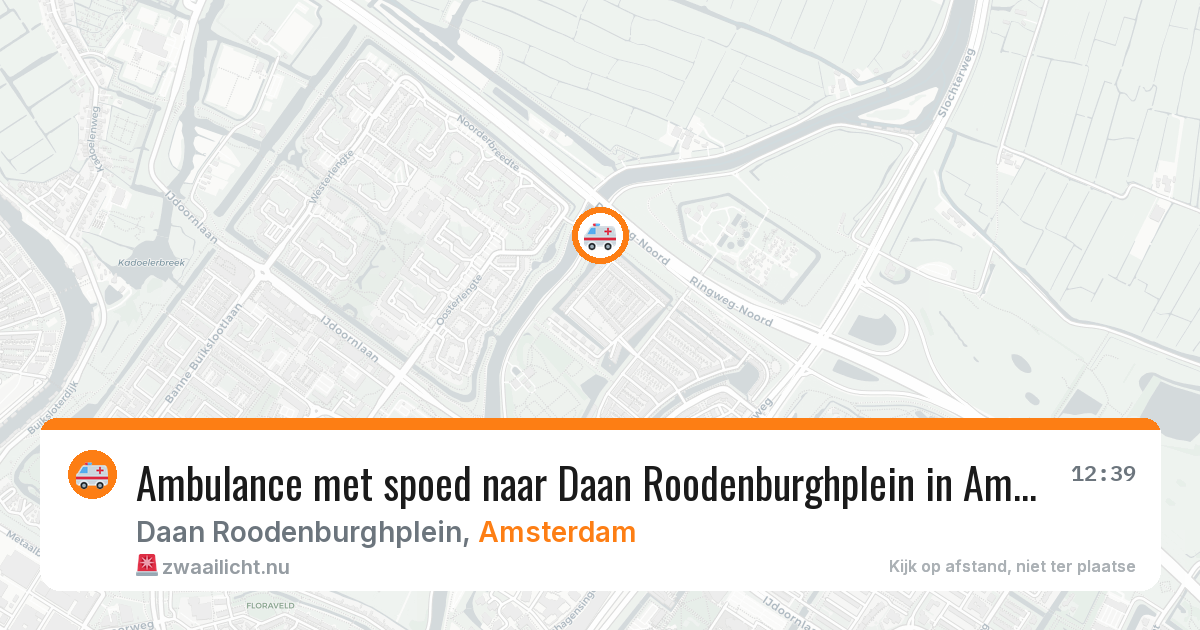 Ambulance met spoed naar Daan Roodenburghplein in Amsterdam — 15 jul 2026