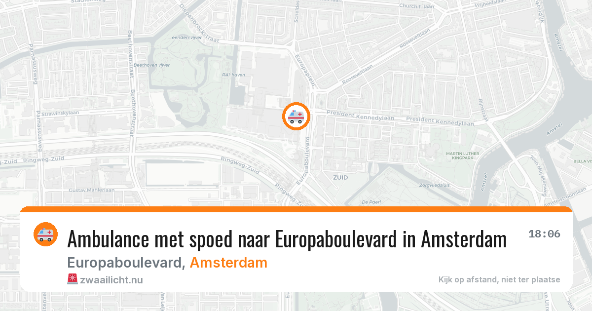 Ambulance met spoed naar Europaboulevard in Amsterdam — 16 jul 2026